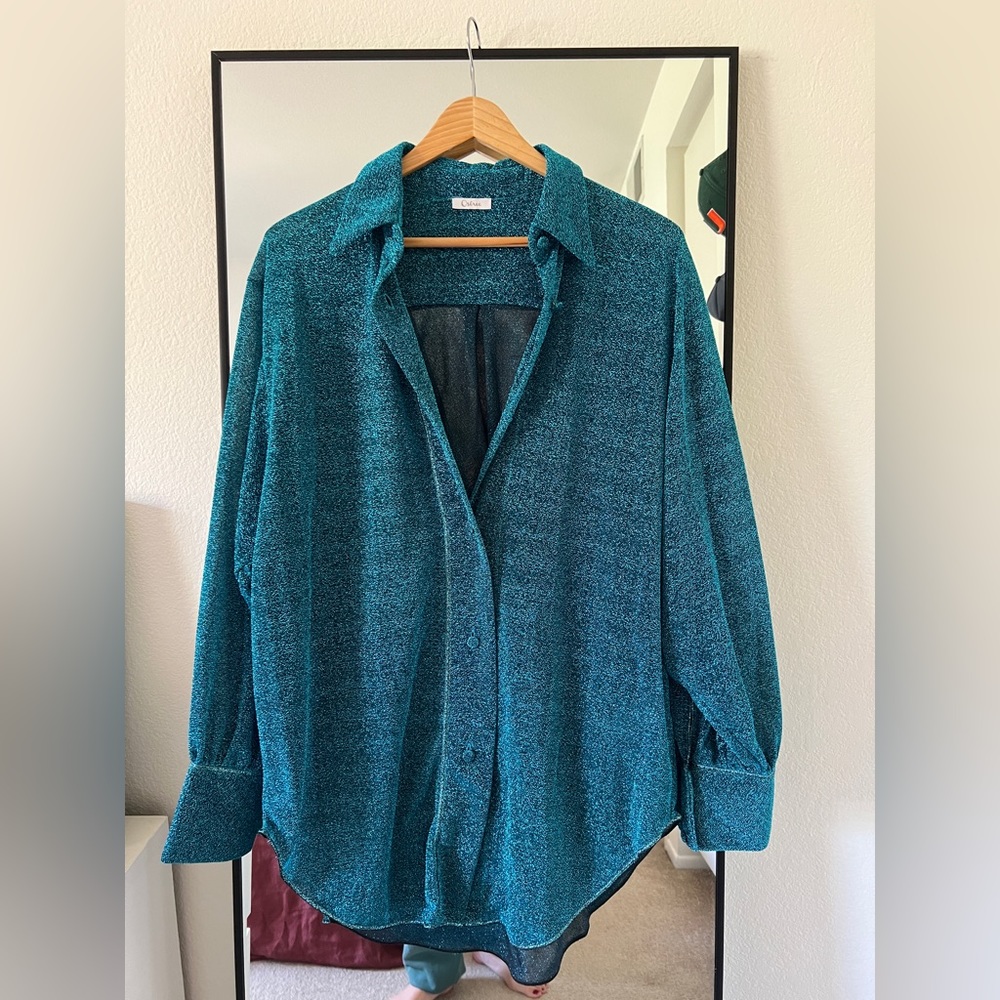 Oseree Lurex Sparkle Blouse